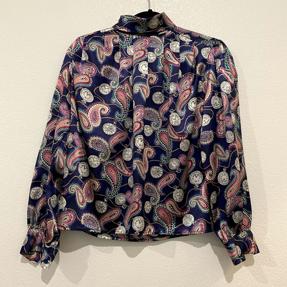 Vintage Anna Kriste paisley print blouse